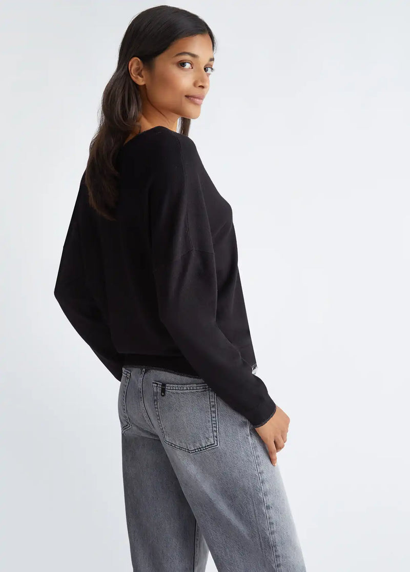 Pull Liu Jo col V Ecoconçu Nero