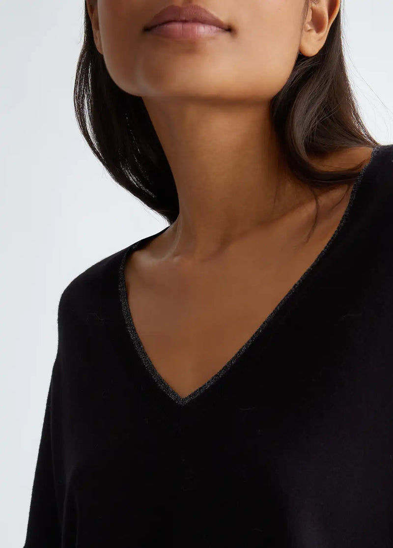 Pull Liu Jo col V Ecoconçu Nero