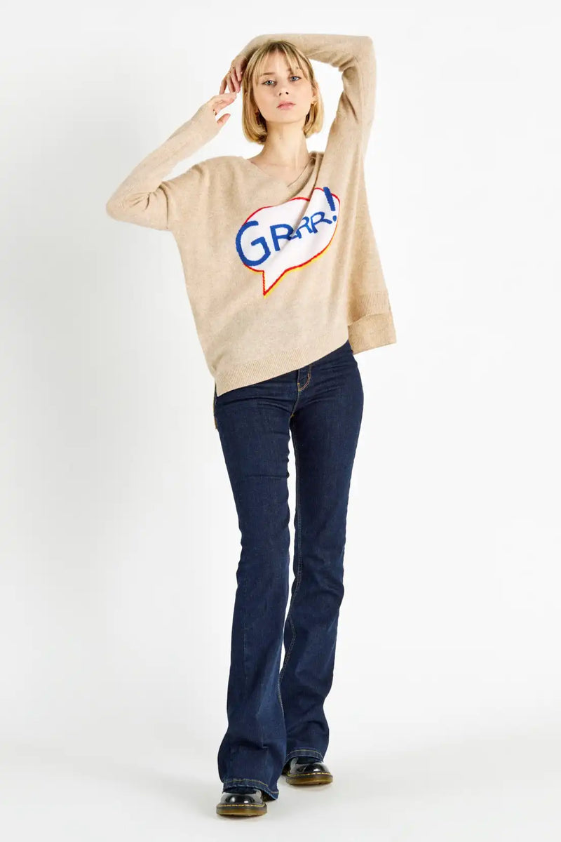 Pull Madluv Grrr Beige