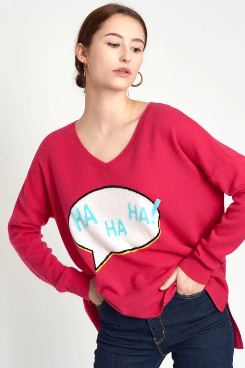Pull Madluv Ha Ha Ha Rose Fuchsia