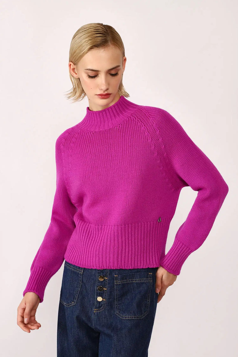 Pull Dixie en laine Magenta