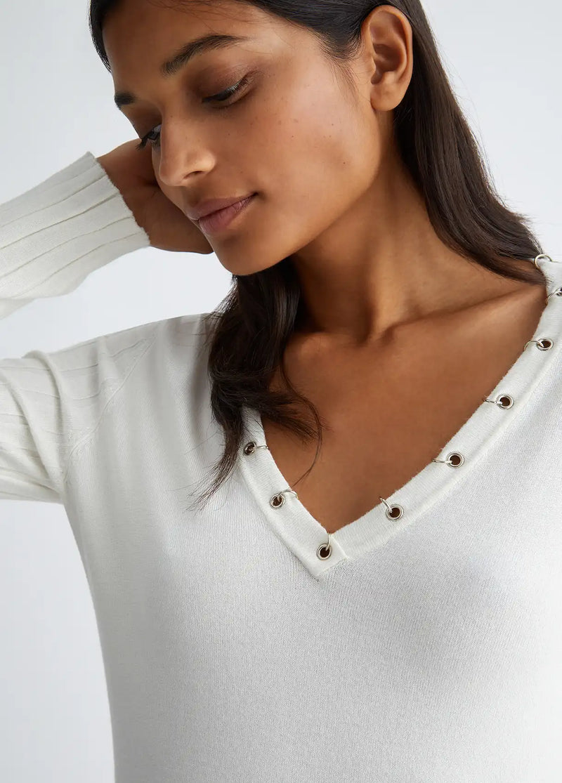 Pull Liu Jo Ecoconçu Bianco Lana