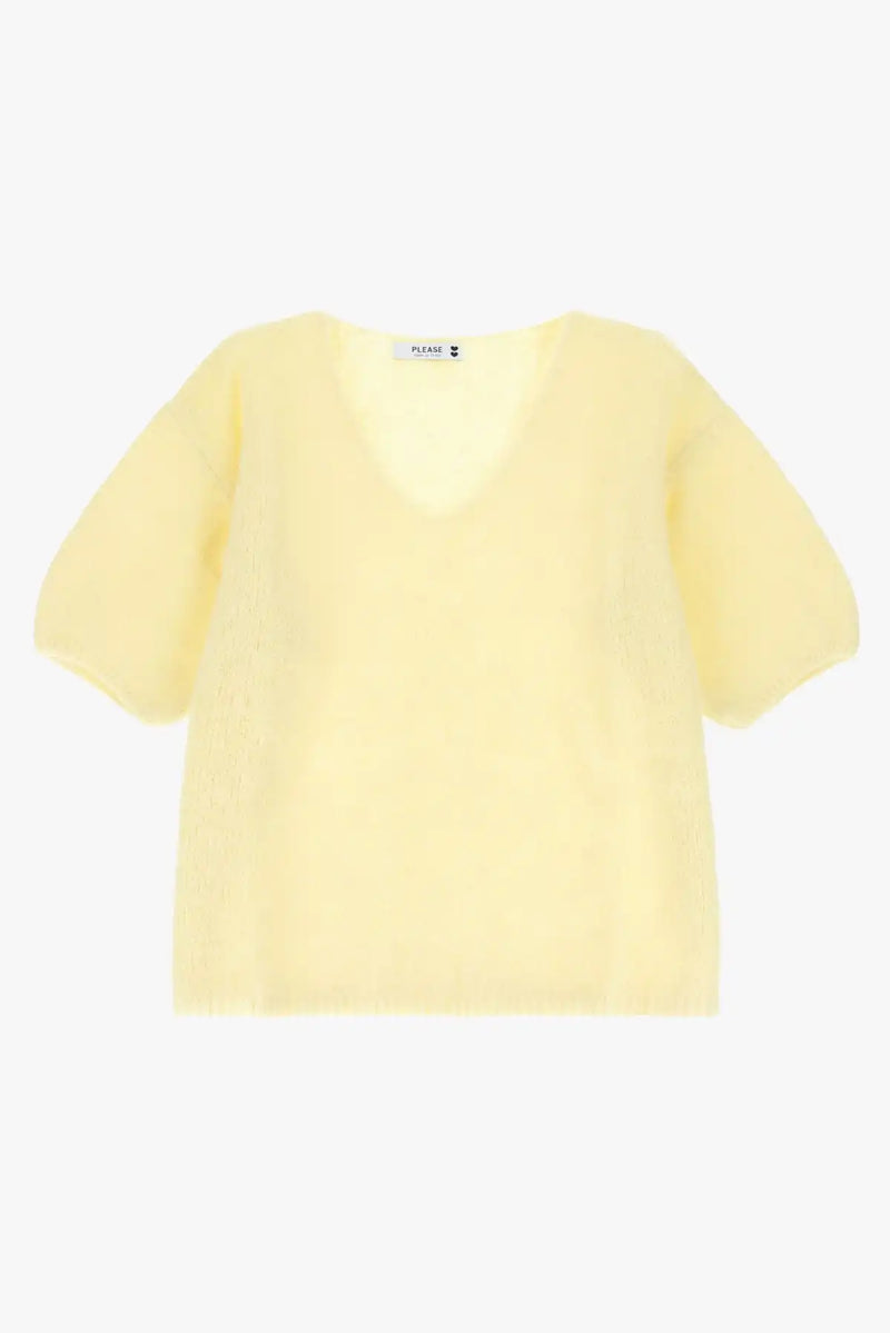 Pull Please à manches courtes Giallo Chiaro