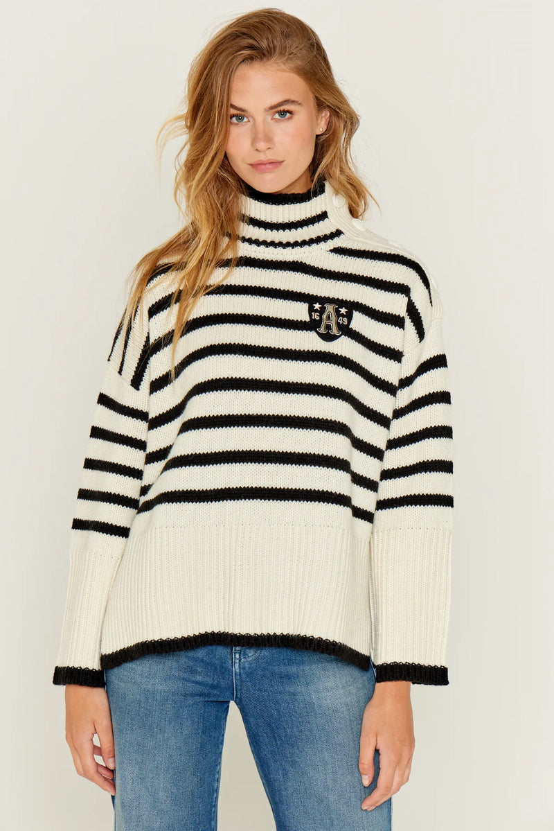 Pull Five Marinière Ecru