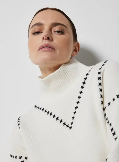 Pull Notshy Bogla Ecru/Noir