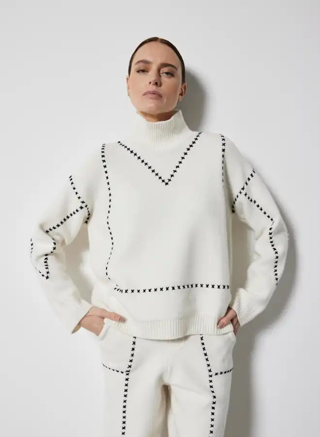 Pull Notshy Bogla Ecru/Noir