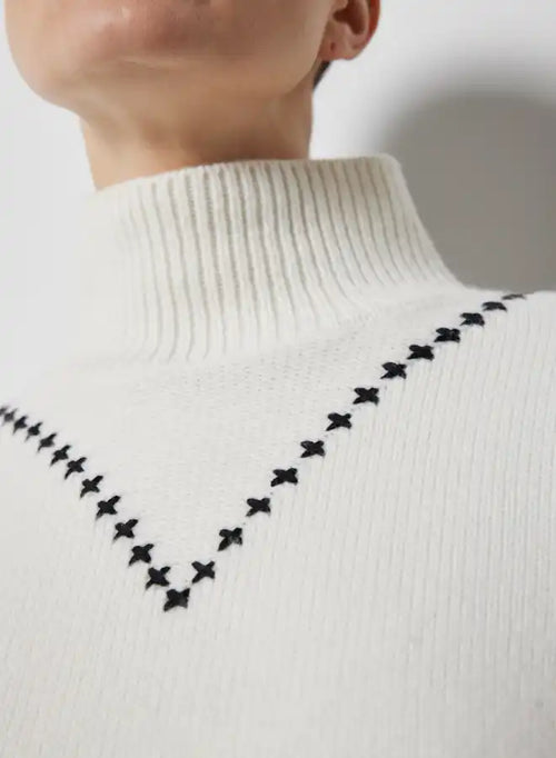 Pull Notshy Bogla Ecru/Noir