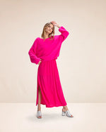 Pull oversize Karma Koma Lauper Rose Fluo