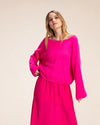 Pull oversize Karma Koma Lauper Rose Fluo