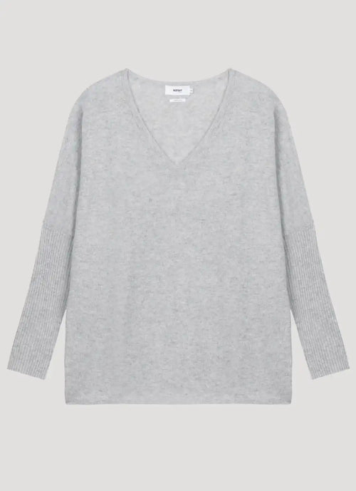 Pull poncho Notshy Faustine Acier