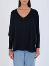 Pull poncho Notshy Faustine Noir