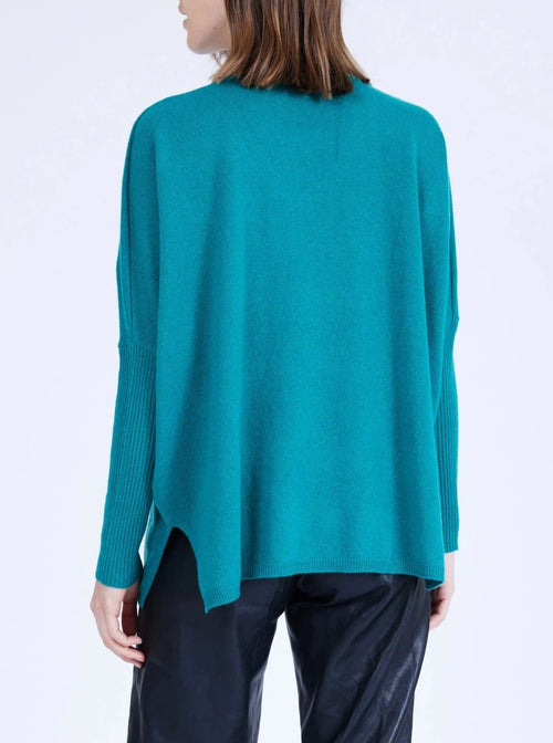 Pull poncho Notshy Faustine Emeraude