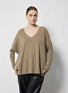 Pull poncho Notshy Faustine Camel Chiné