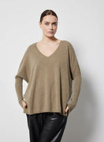 Pull poncho Notshy Faustine Camel Chiné