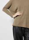 Pull poncho Notshy Faustine Camel Chiné