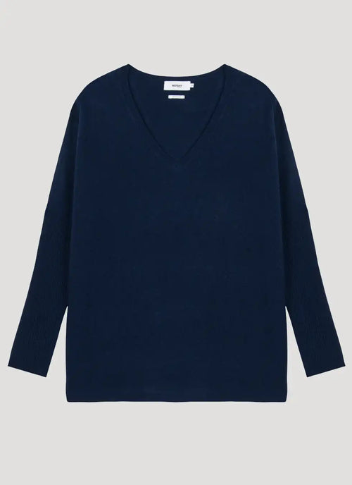 Pull poncho Notshy Faustine Marine