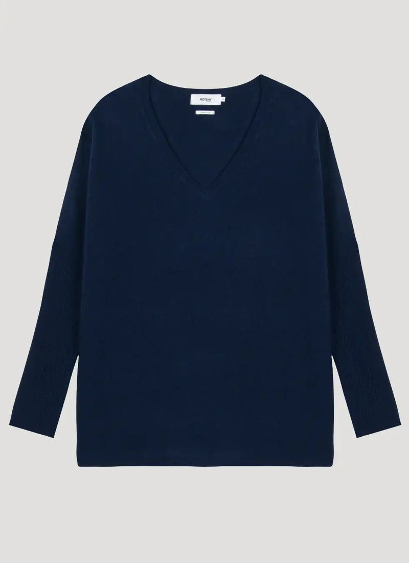 Pull poncho Notshy Faustine Marine