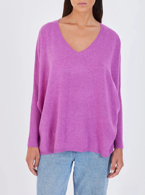 Pull poncho Notshy Faustine Orchidée