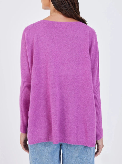 Pull poncho Notshy Faustine Orchidée