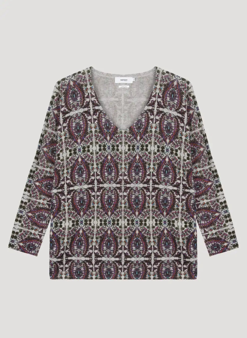 Pull poncho Notshy Minena Slave acier