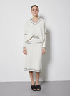 Pull poncho Notshy Anushka Ecru/Noir