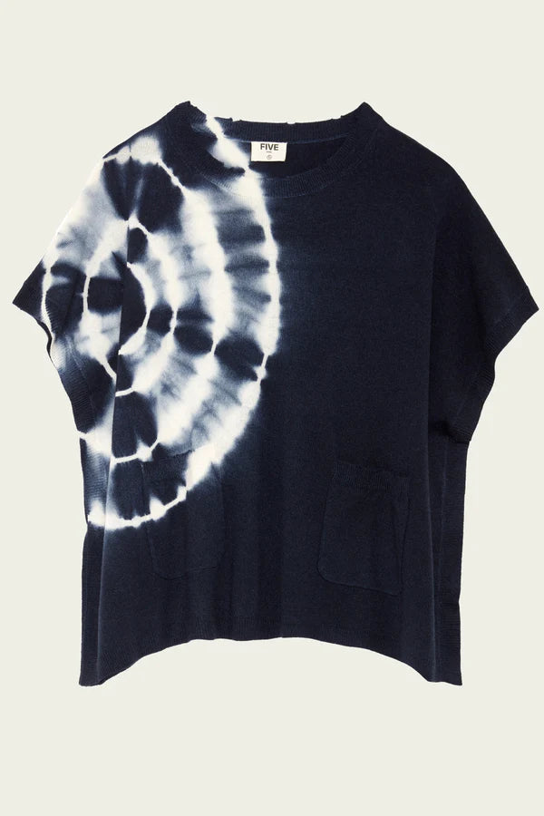 Pull Poncho Five Tie and Dye Navy