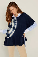 Pull Poncho Five Tie and Dye Navy