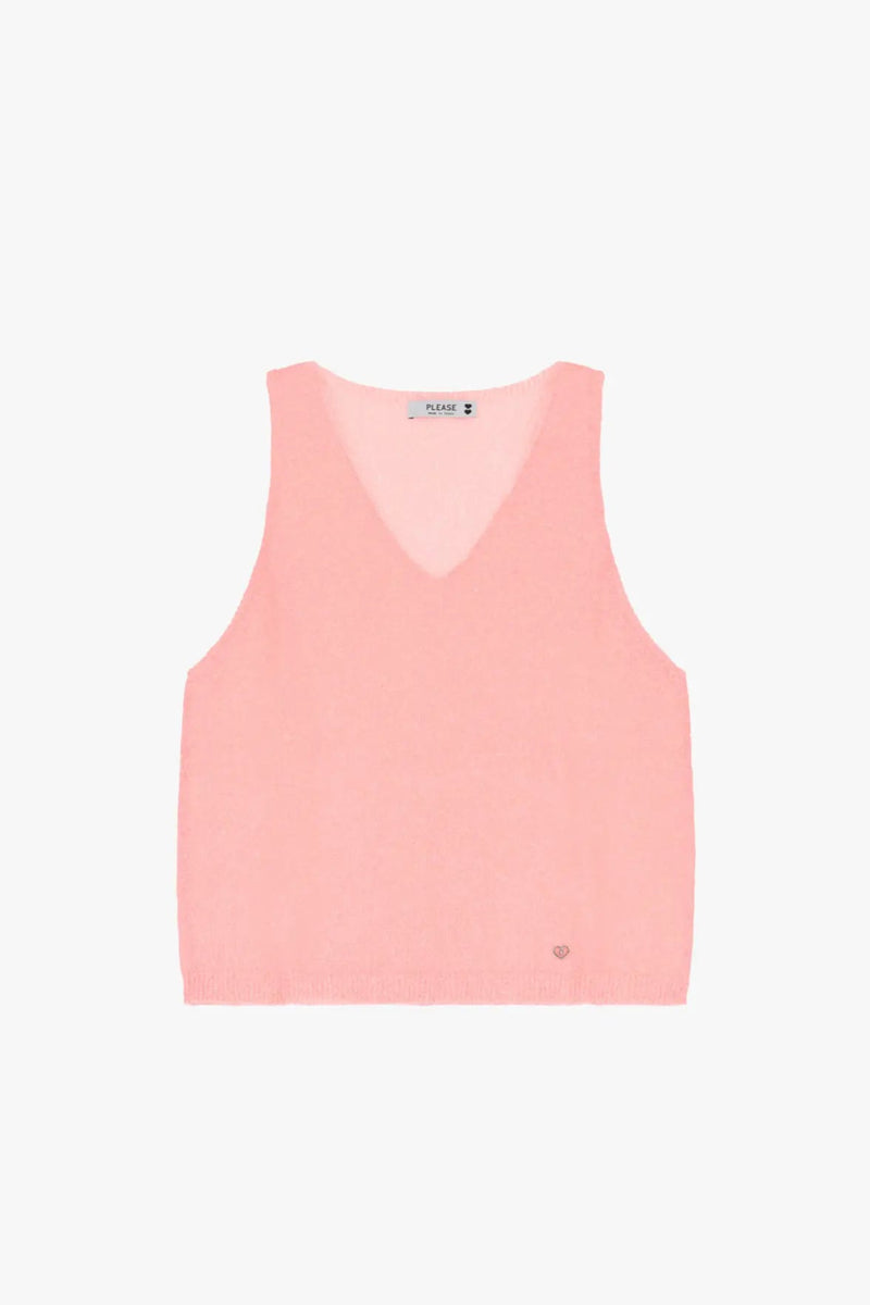 Pull sans manches Please Arancio Fluo