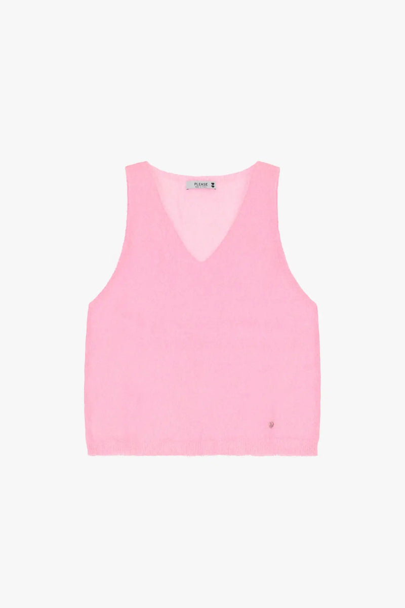 Pull sans manches Please Fuxia Fluo