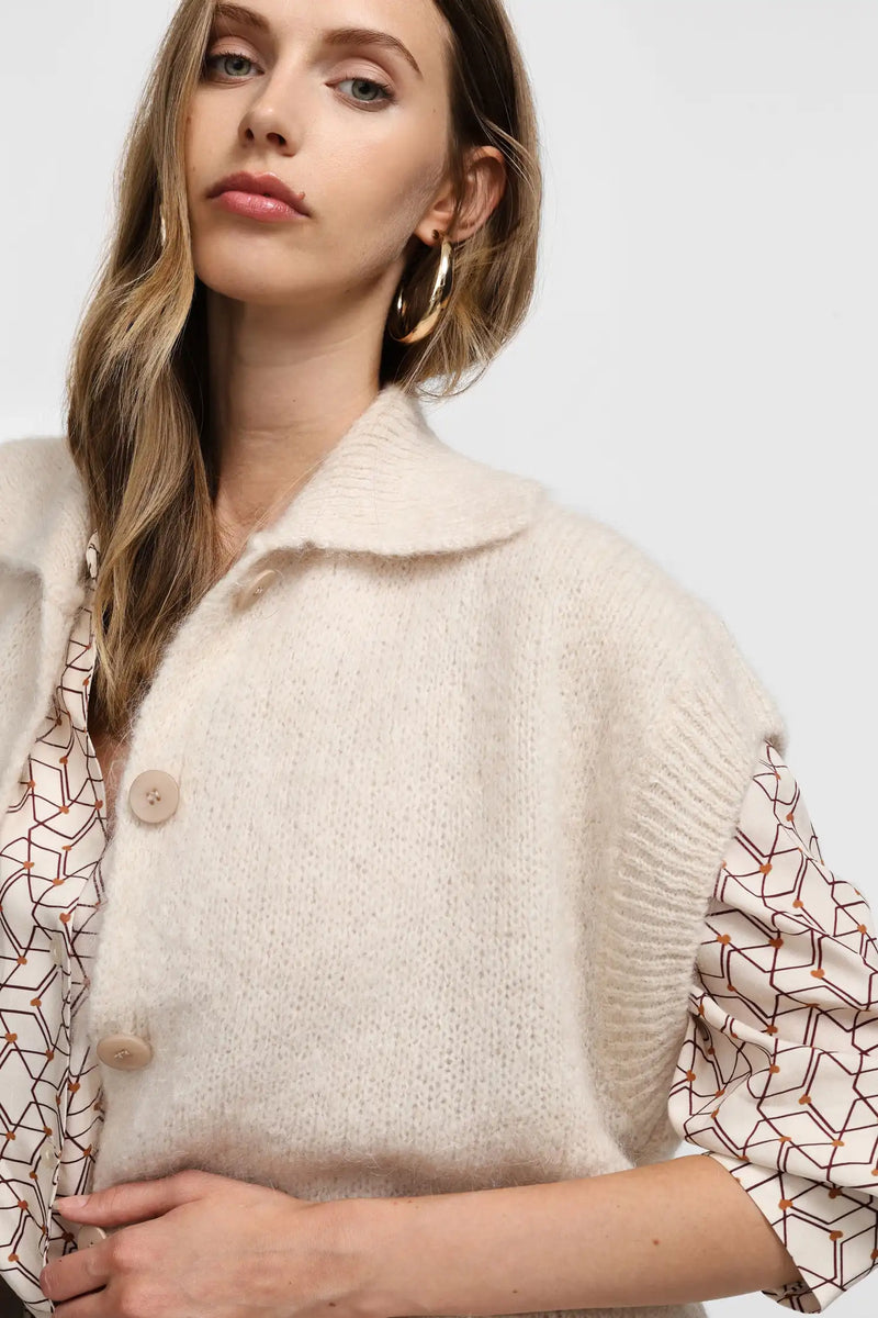 Pull boutonné Please Panna