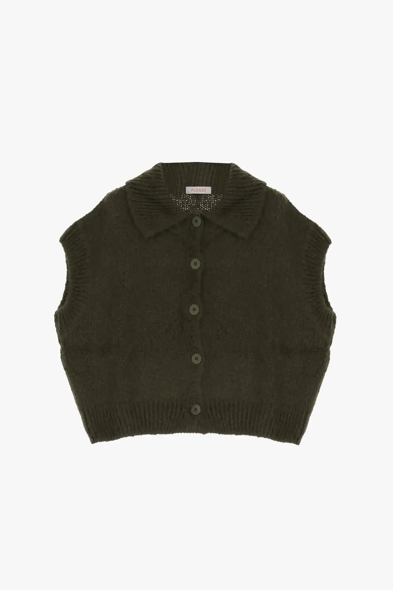 Pull boutonné Please Militare