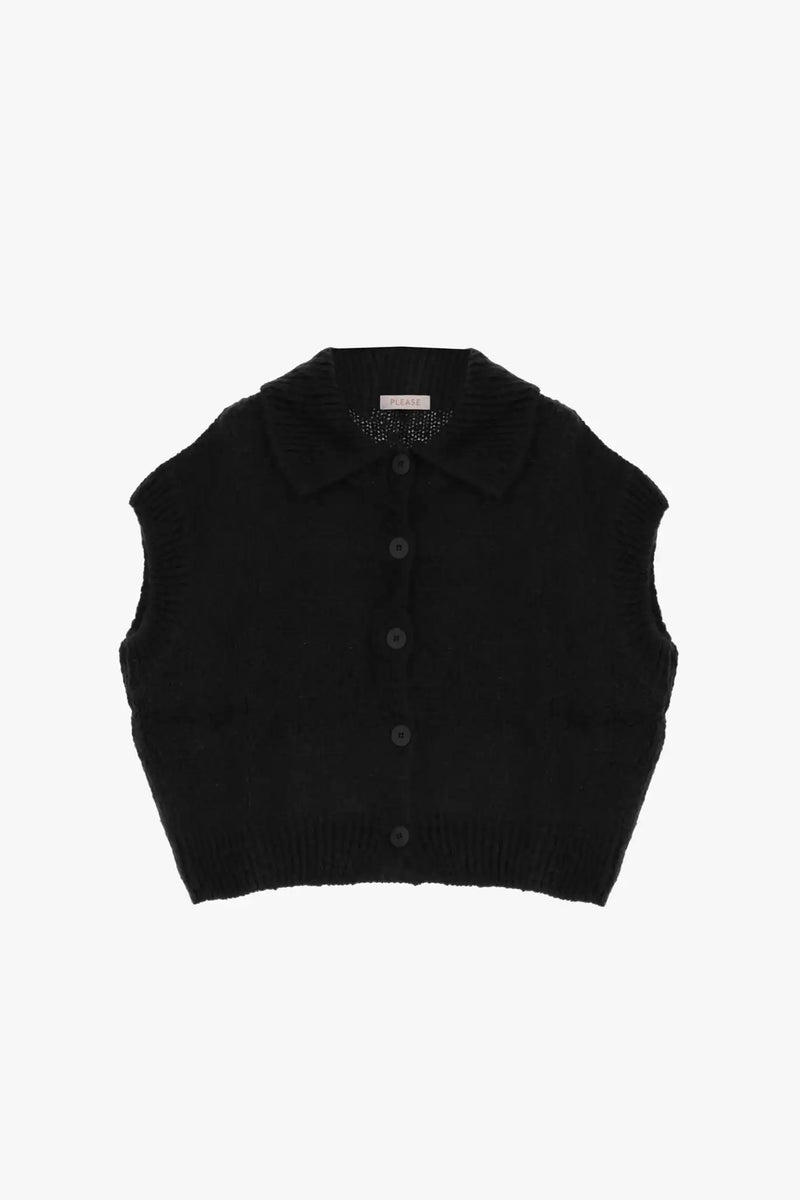 Pull boutonné Please Nero