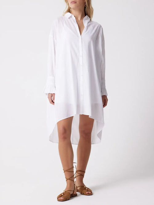 Robe chemise Notshy coton Rina Blanc
