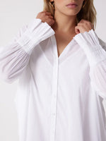 Robe chemise Notshy coton Rina Blanc