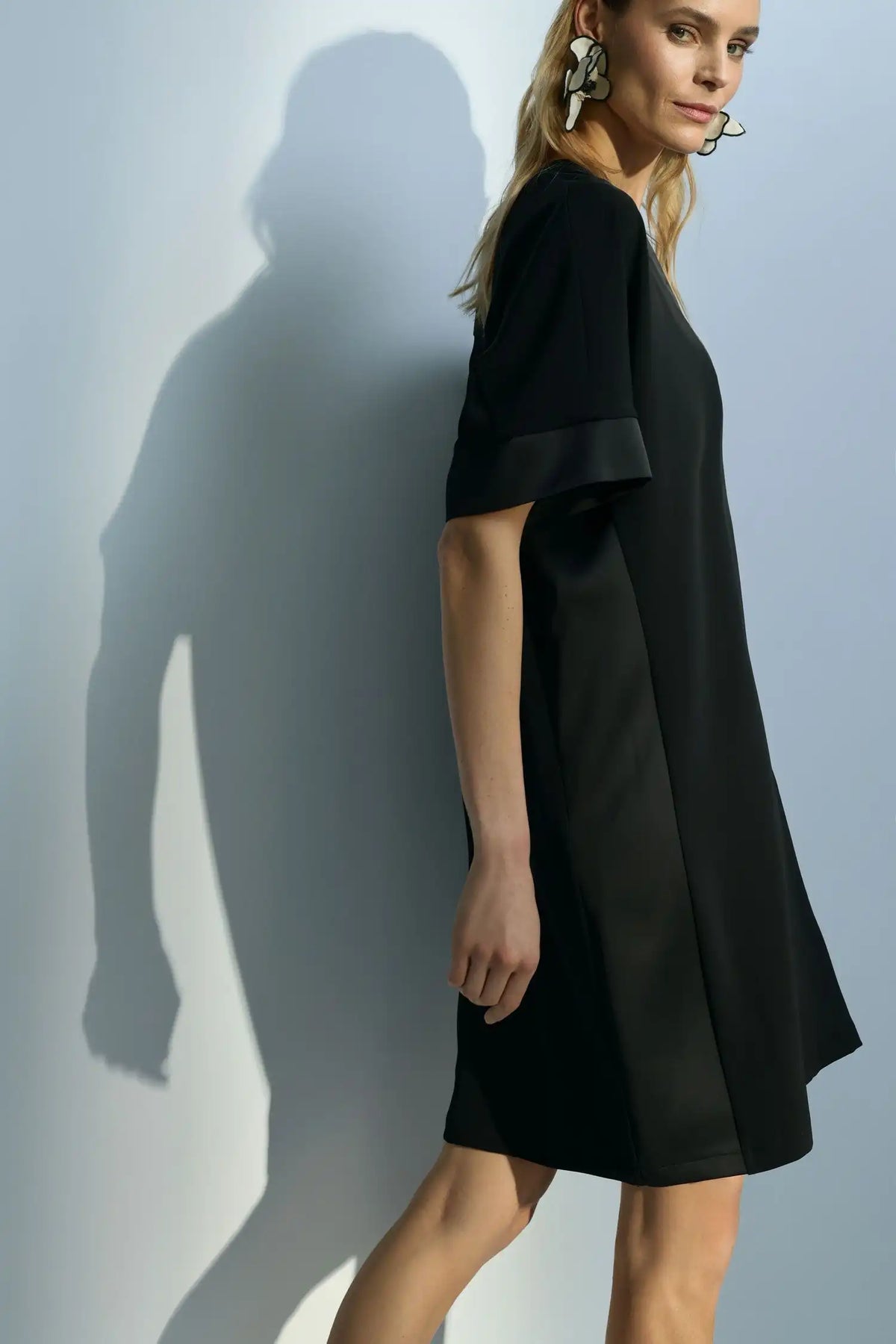 Robe courte Imperial bandes satins Nero