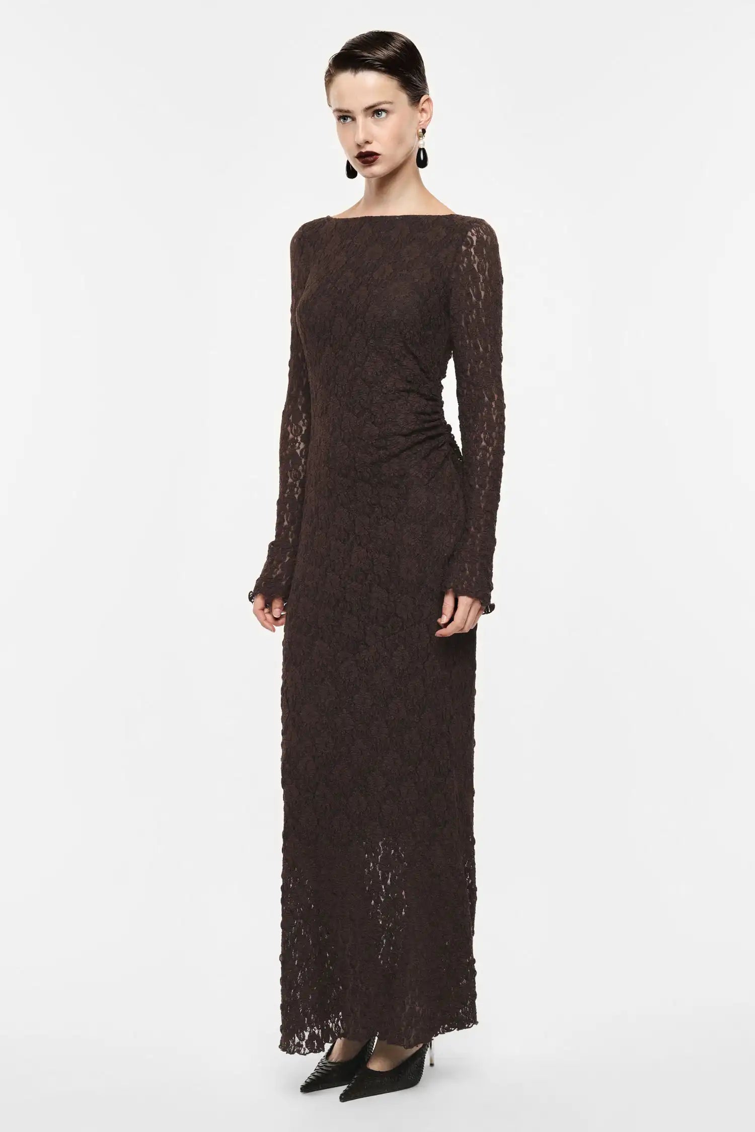 Robe longue Imperial en dentelle Moro