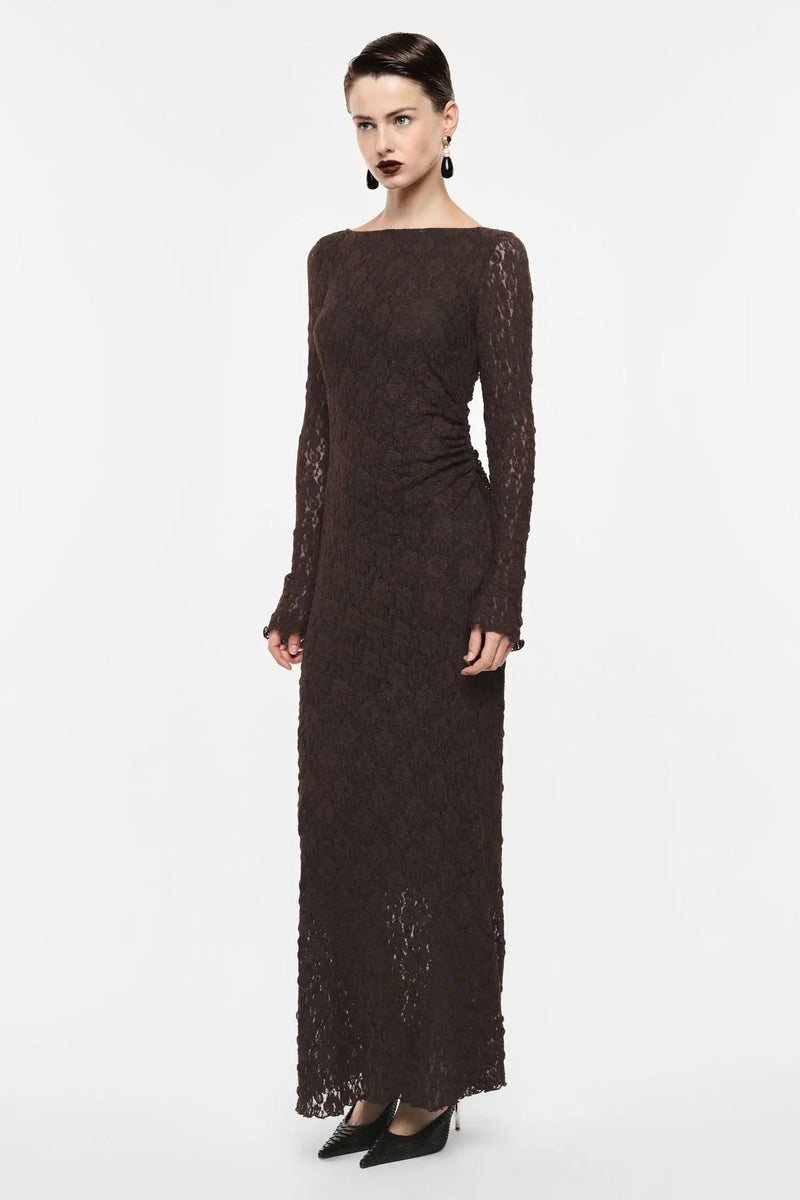 Robe longue Imperial en dentelle Moro