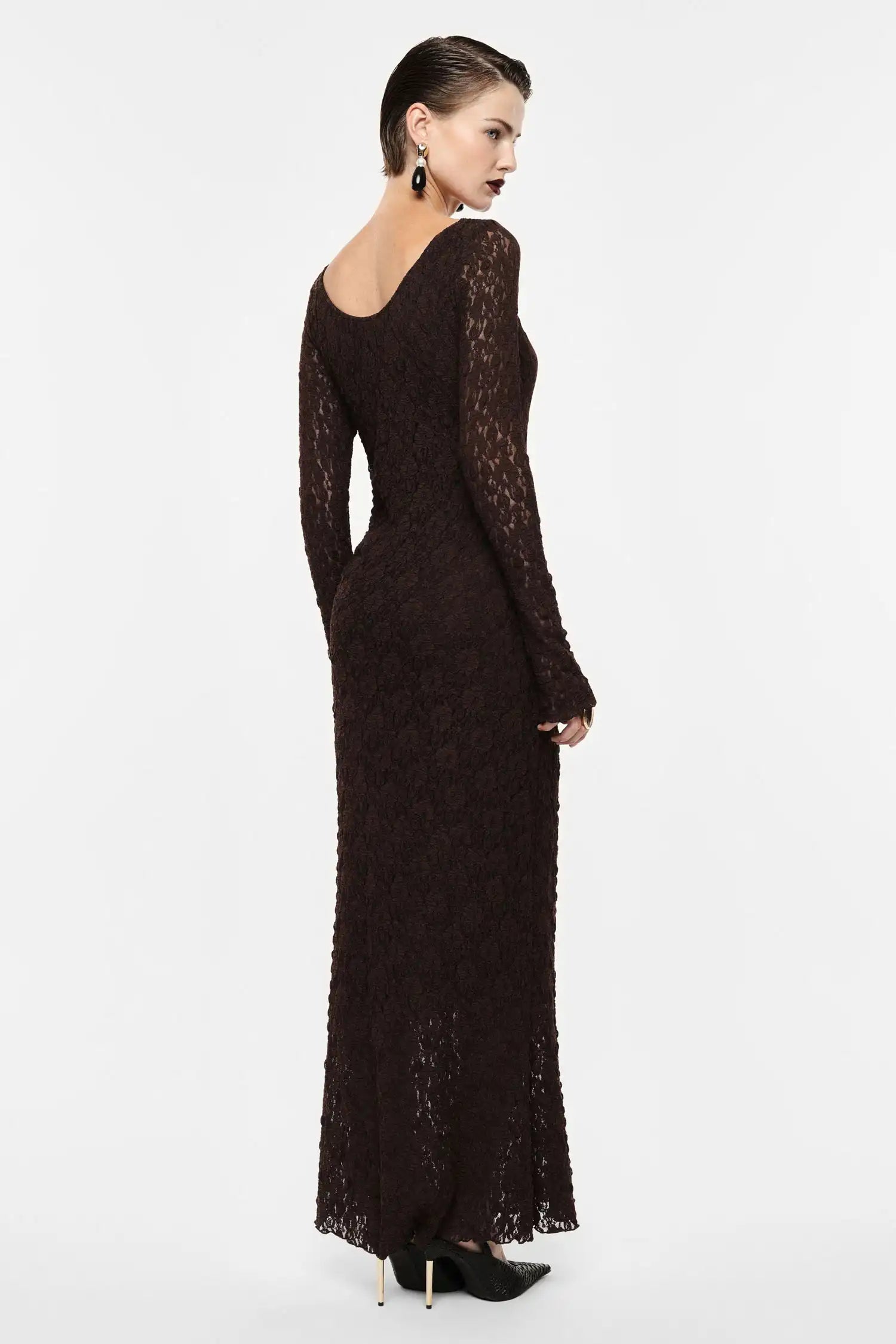 Robe longue Imperial en dentelle Moro