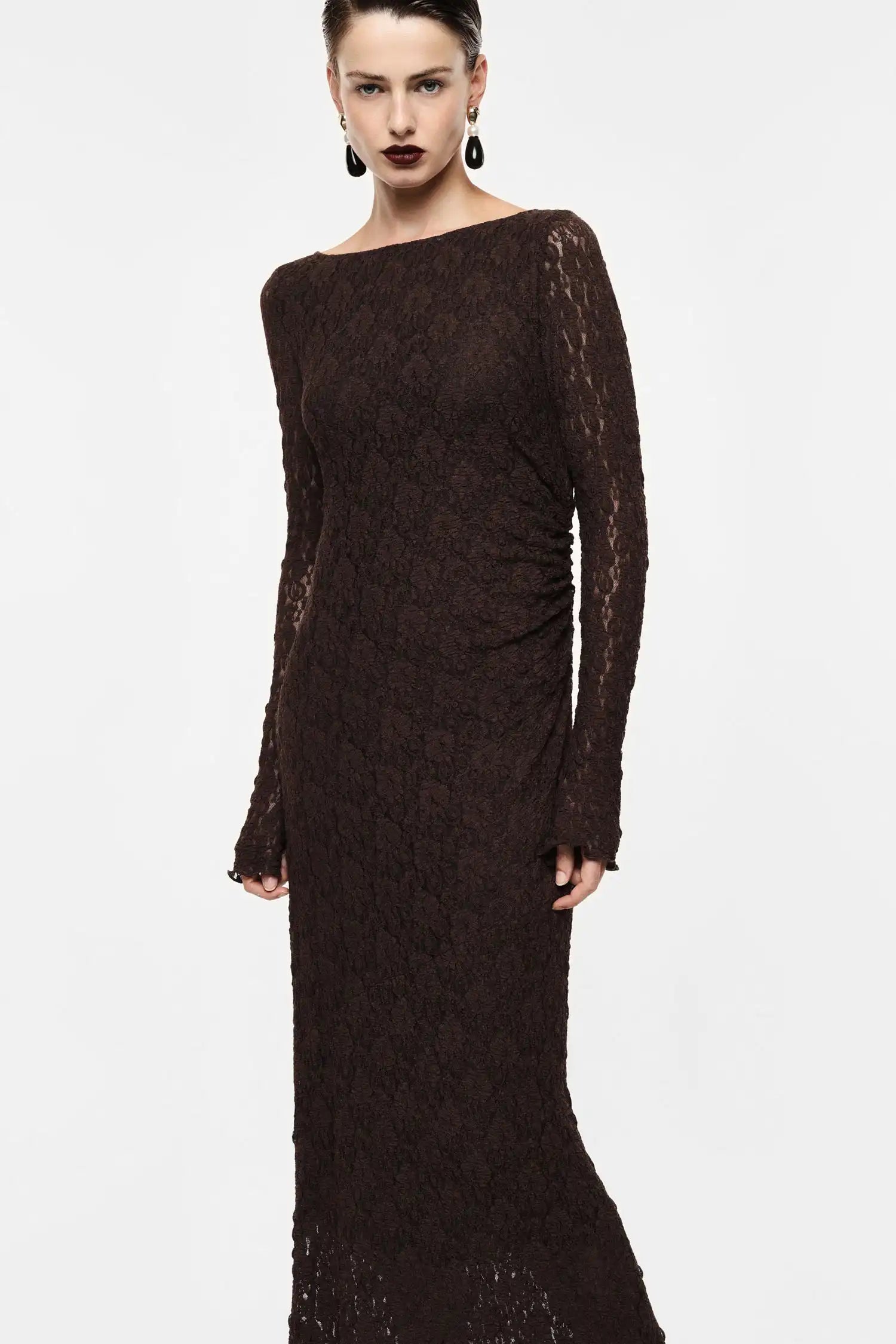 Robe longue Imperial en dentelle Moro