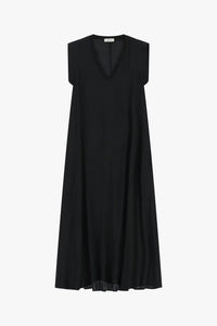 Robe longue satinée Dixie Nero