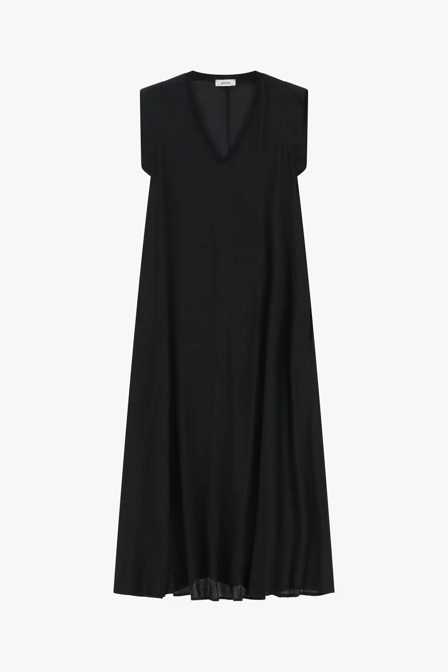 Robe longue satinée Dixie Nero