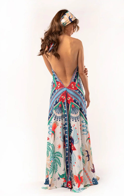 Robe longue Wild Voila Ciaoamore Bleu