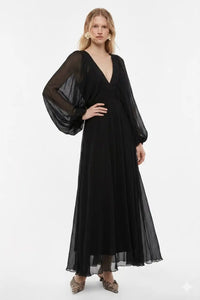Robe longue fluide Imperial Nero