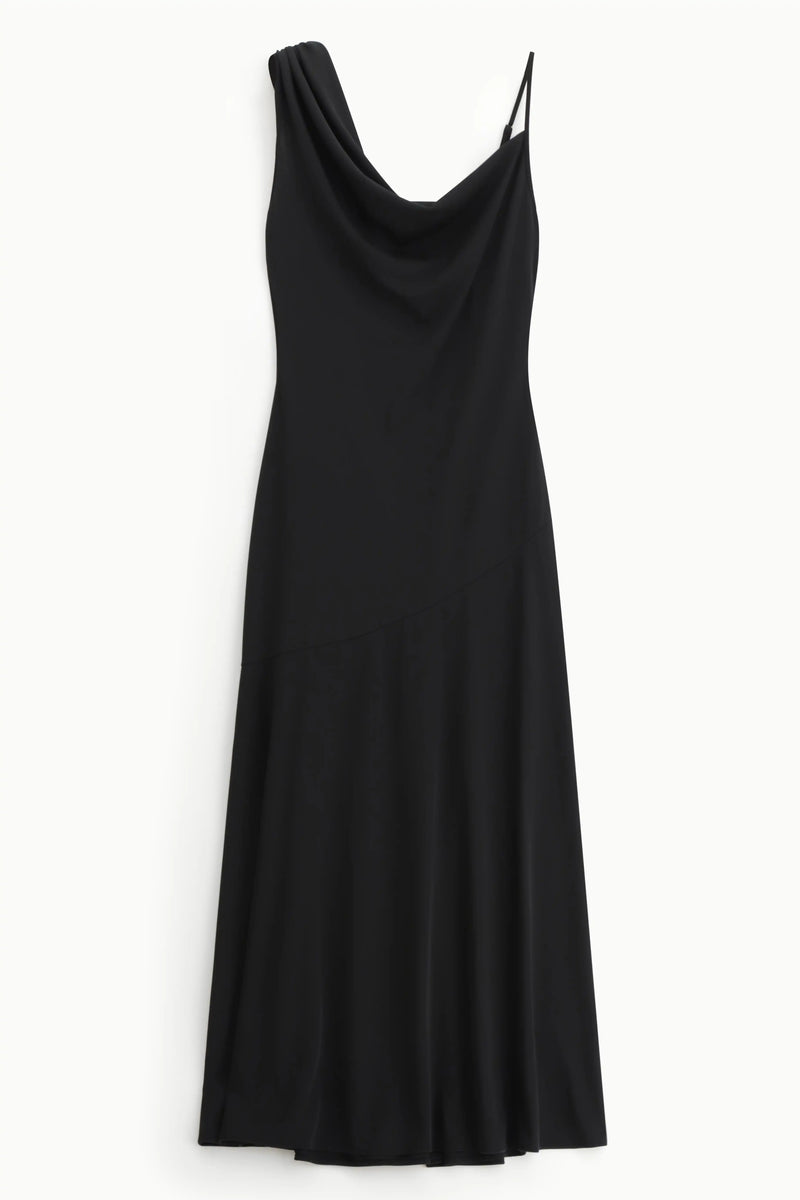 Robe longue Imperial col drapé Nero