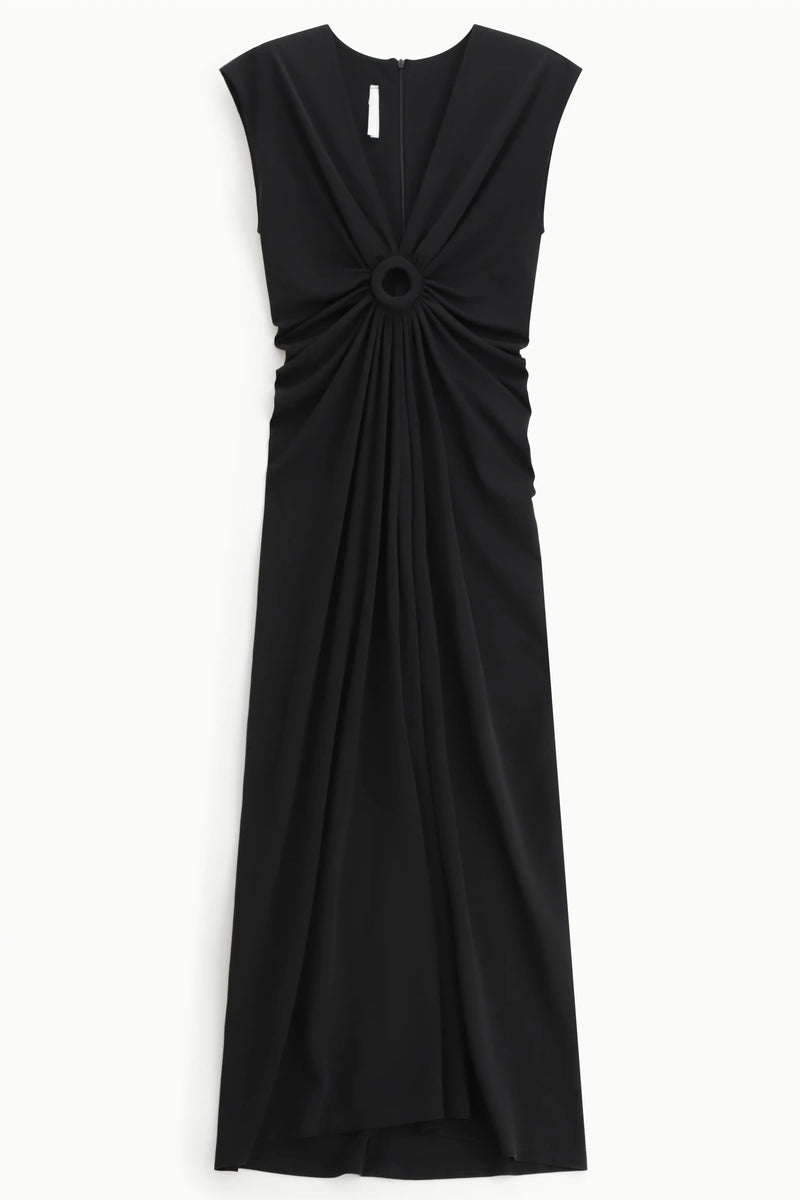 Robe longue Imperial anneau drapé Nero