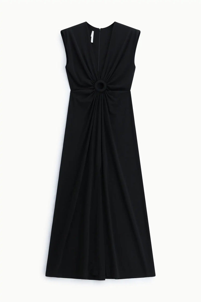 Robe longue Imperial anneau drapé Nero