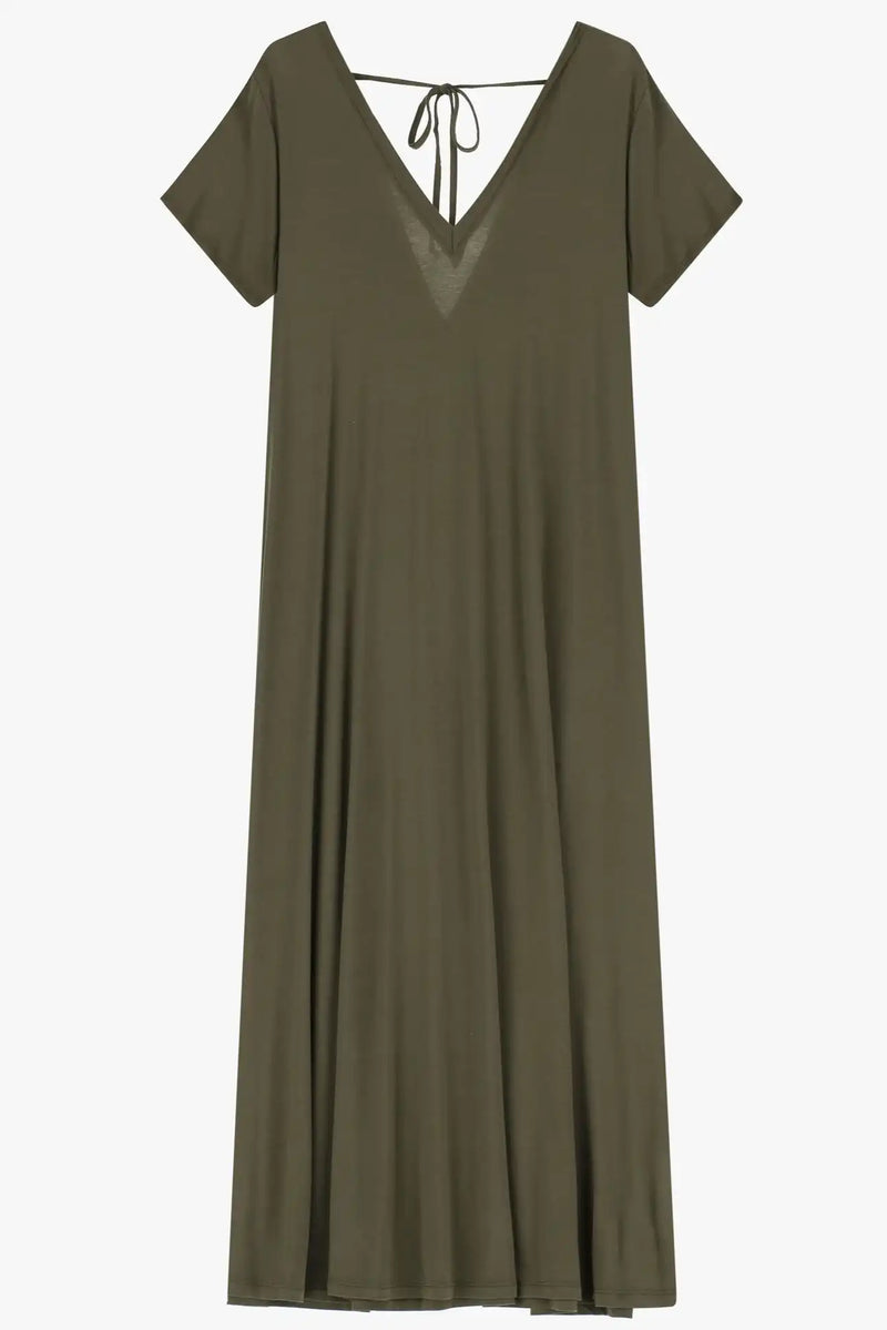 Robe longue Please à rayures Panna/Blu