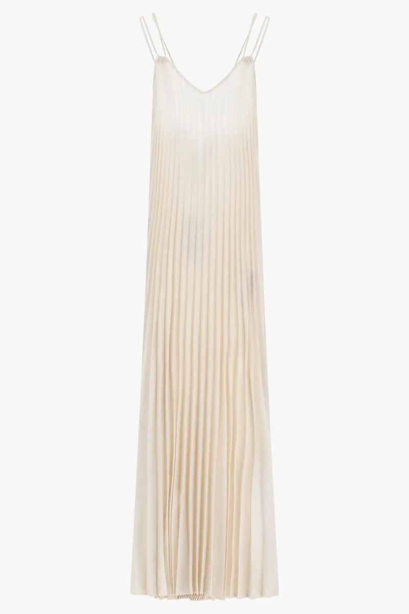 Robe longue Imperial plissée Champagne