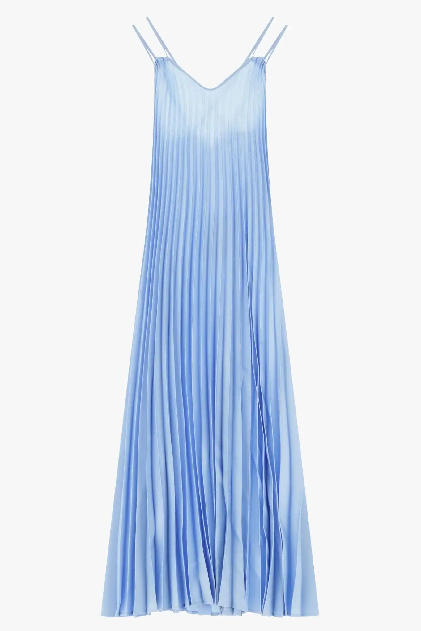 Robe longue Imperial plissée Sky