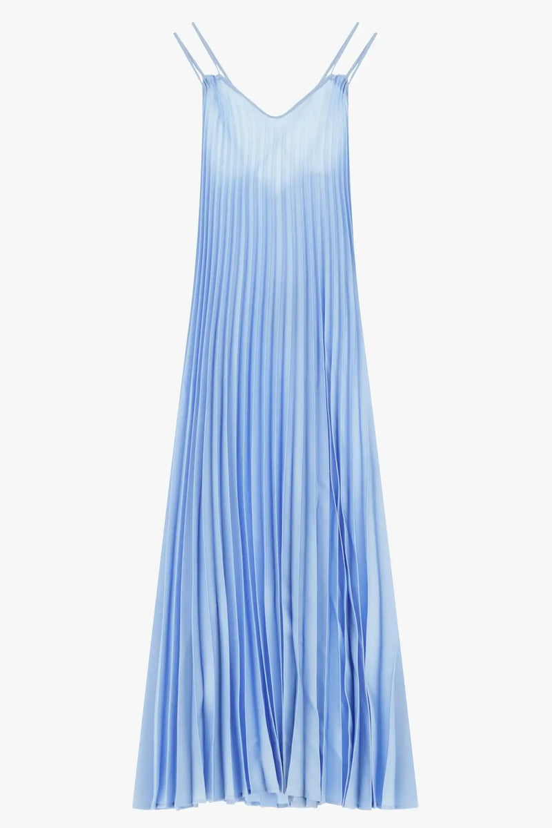 Robe longue Imperial plissée Sky